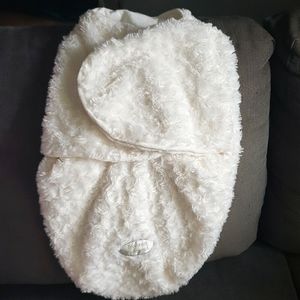 White fluffy swaddle